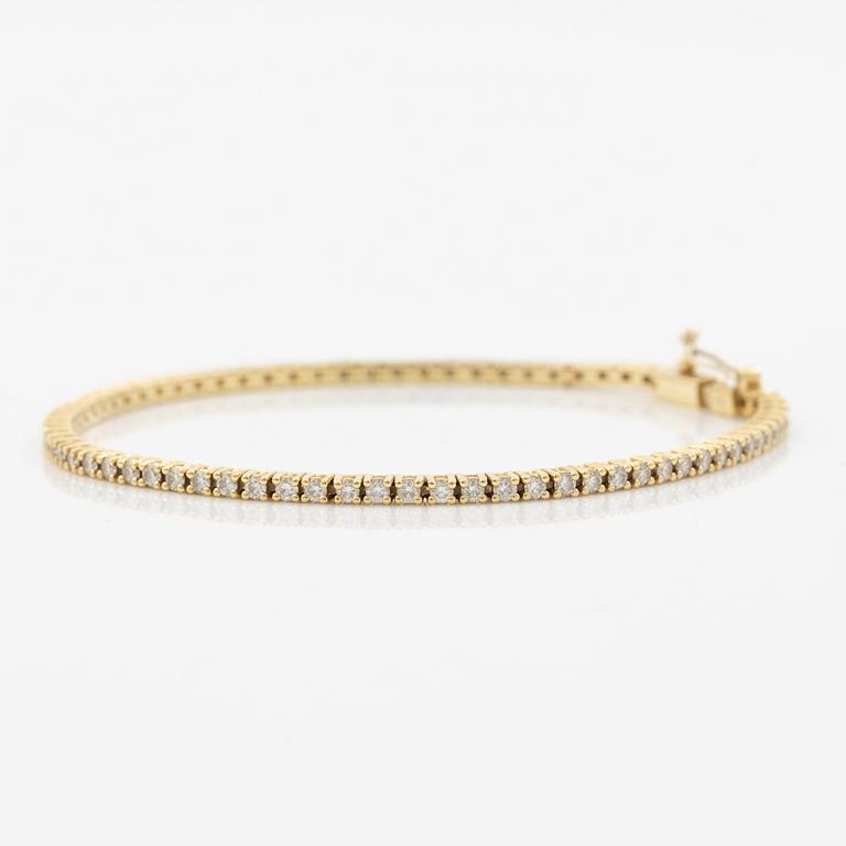 Tennis bracelet, 18K gold with brilliant-cut diamonds, total approx. 1.54 ct.