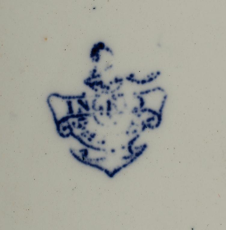 SKÄRBRÄDEN, 6 st, porslin, sekelskiftet 1900.