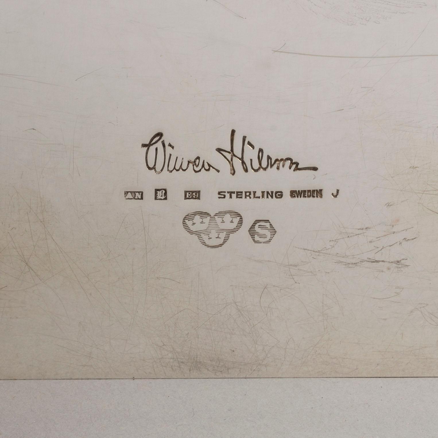 WIWEN NILSSON, a sterling silver note holder, Sweden, Lund, 1955.