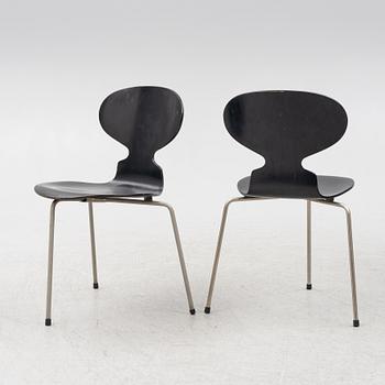 Arne Jacobsen, chairs, 4 pcs, "Ant", Fritz Hansen, Denmark, second half of the 20th century.