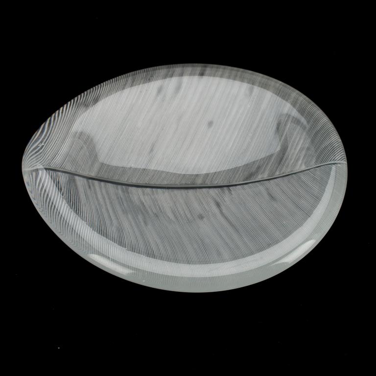 SKÅL, glas, 3337, "Lehti" (Blad) signerad Tapio Wirkkala Iittala -54.