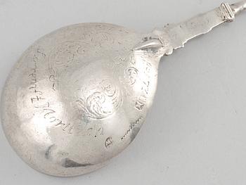 SUPSKED, silver, otydliga stämplar, 1700-tal, vikt 62 g.