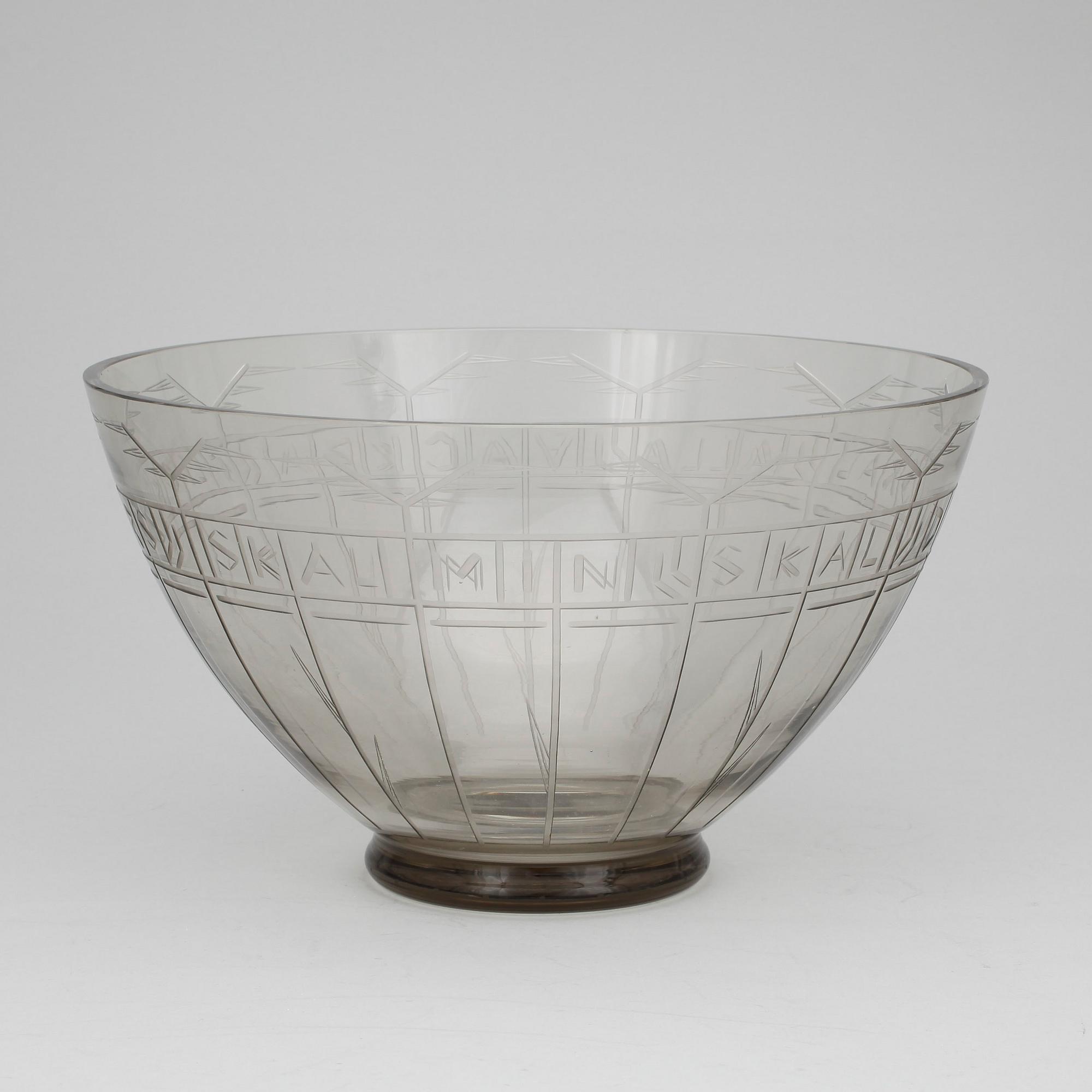 SKÅL, glas, 1900-talets första hälft.