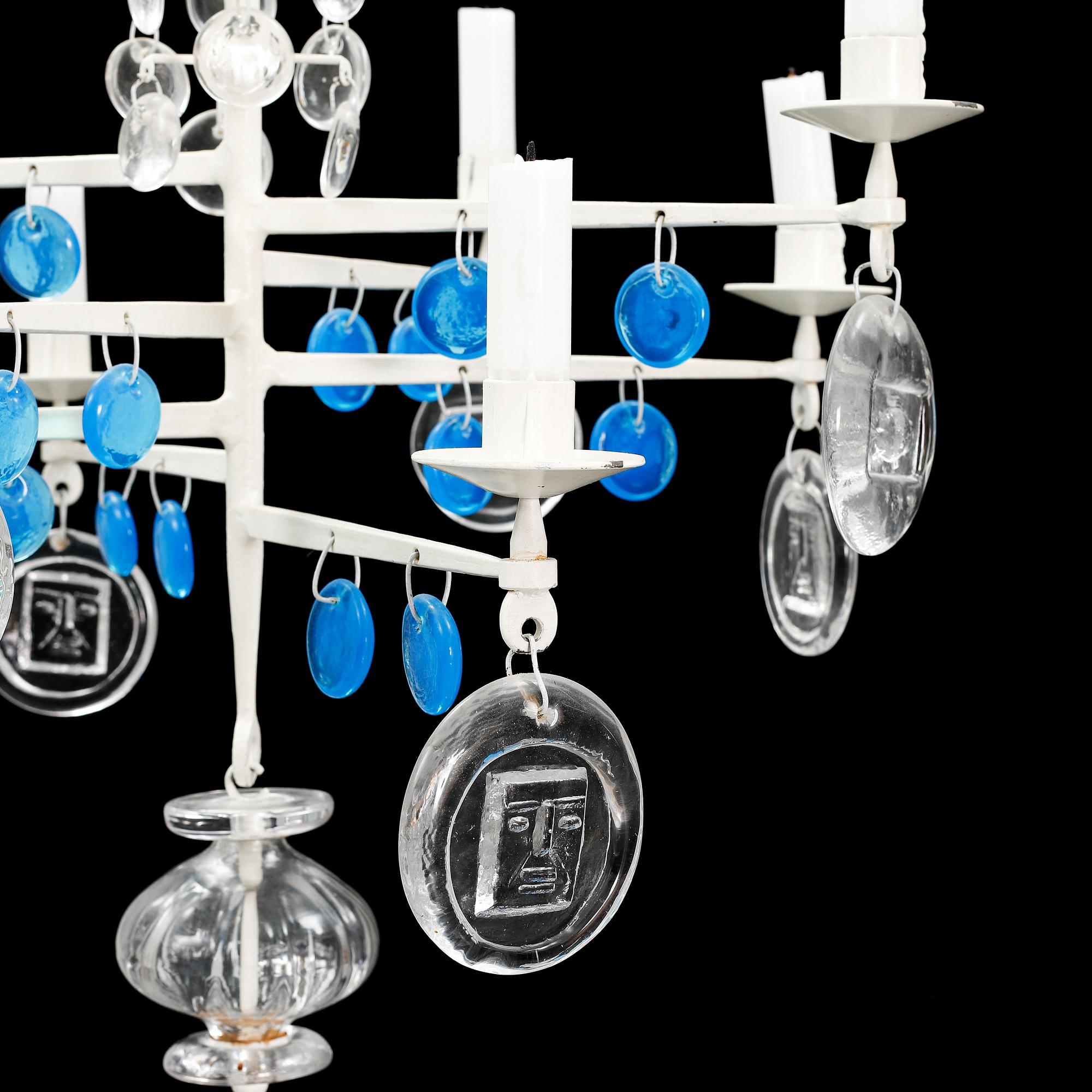 A iron chandelier by Erik Höglund, 1970's.