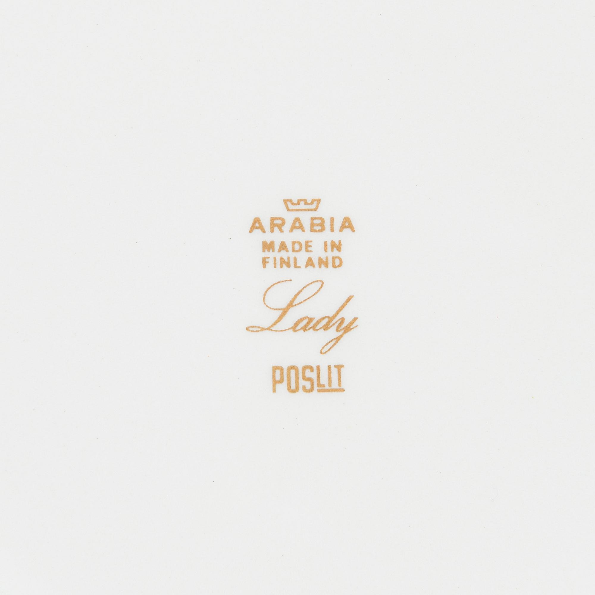 Richard Lindh, servisdelar, 48 delar, "Lady", Arabia 1967-1974.