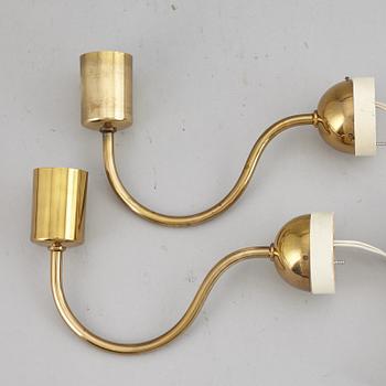 A pair of Josef Frank wall lights, model no 2334, Firma Svenskt Tenn.