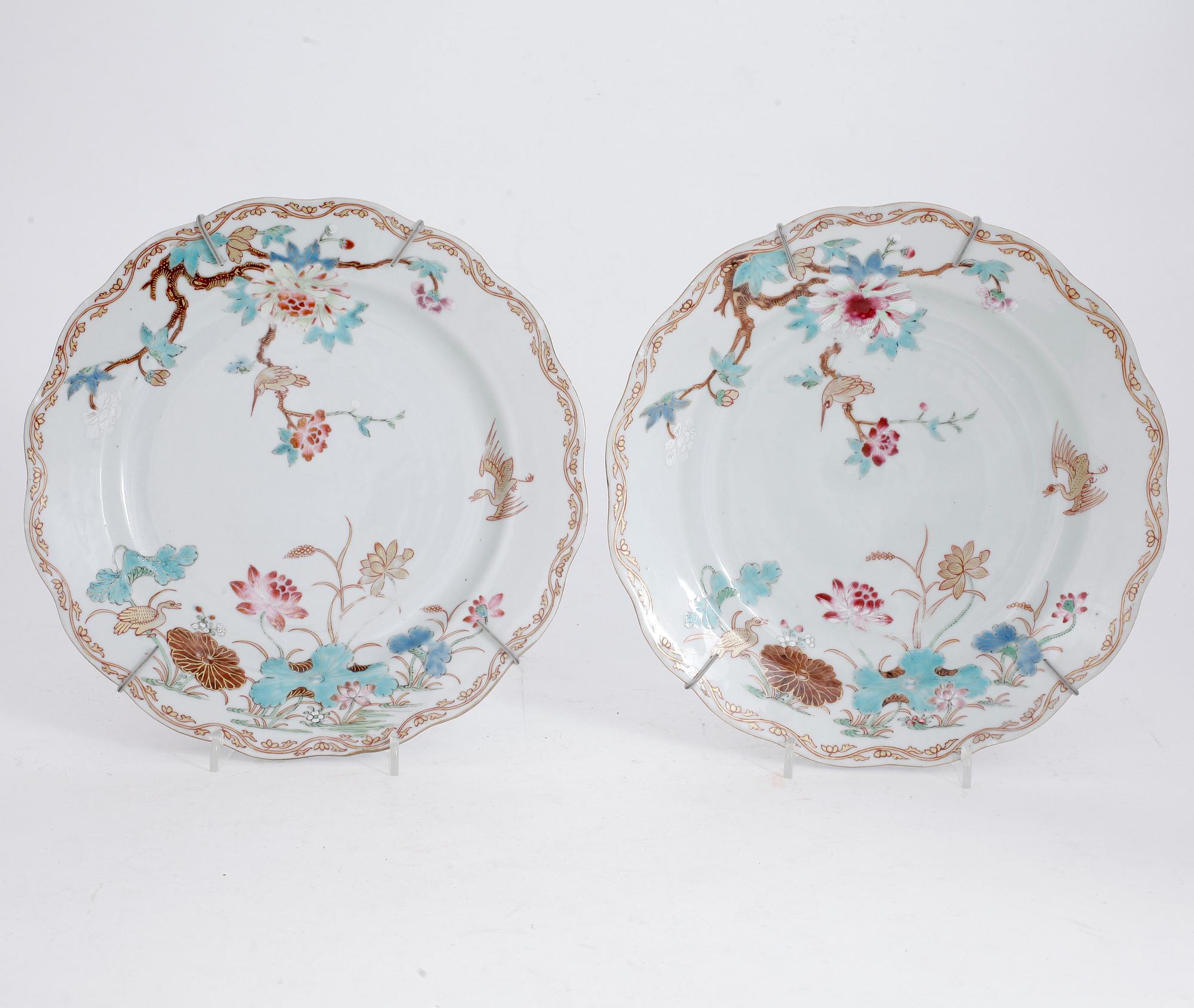 TALLRIKAR, ett par, Samson, Frankrike, omkr år 1900.