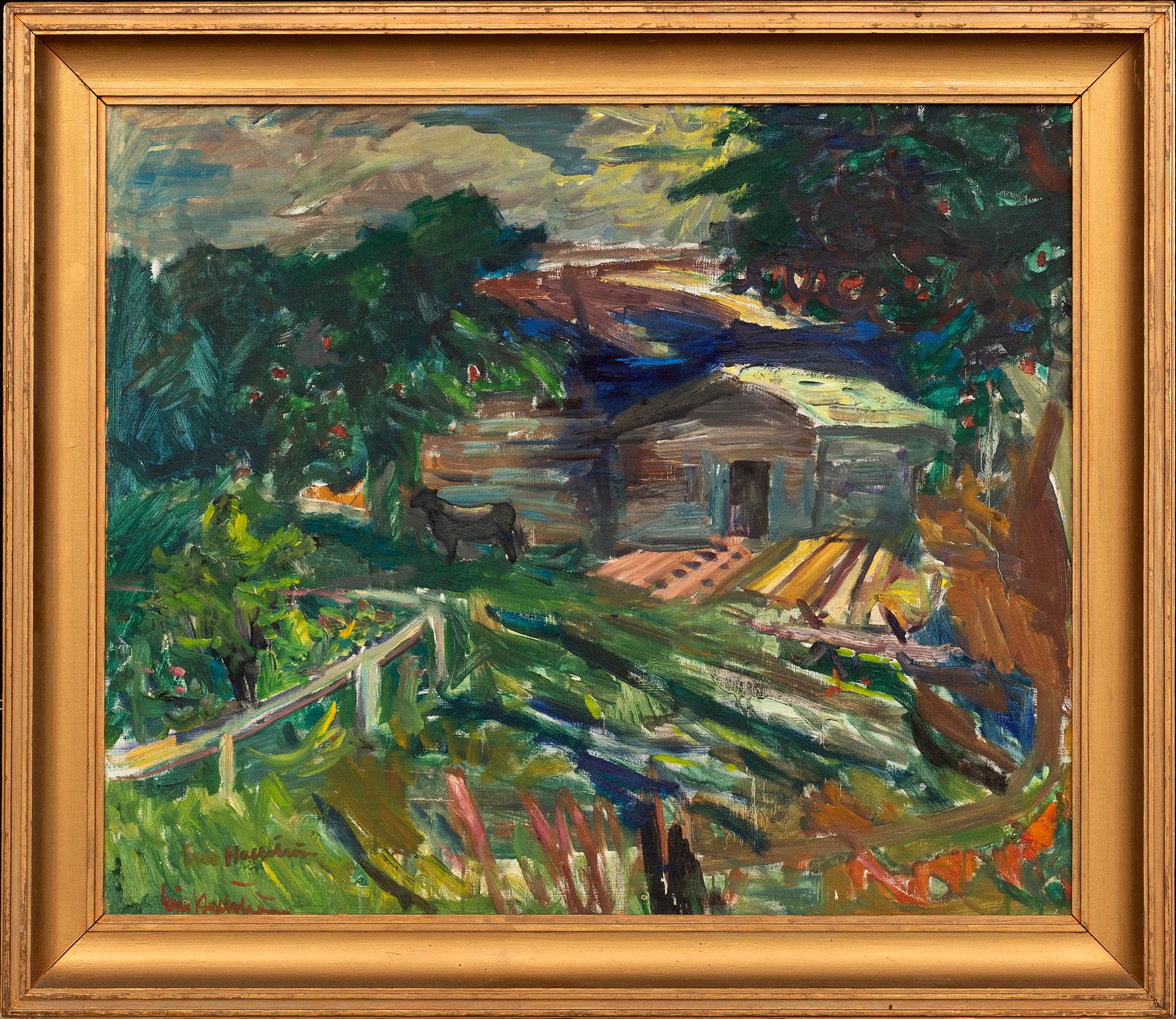 ERIC HALLSTRÖM, oil on canvas, signed.