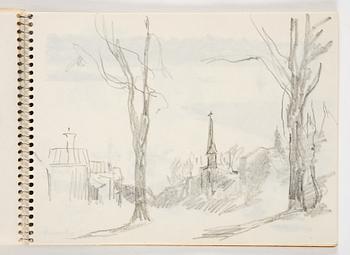 Lotte Laserstein, 4 skissböcker med blyertsteckningar.