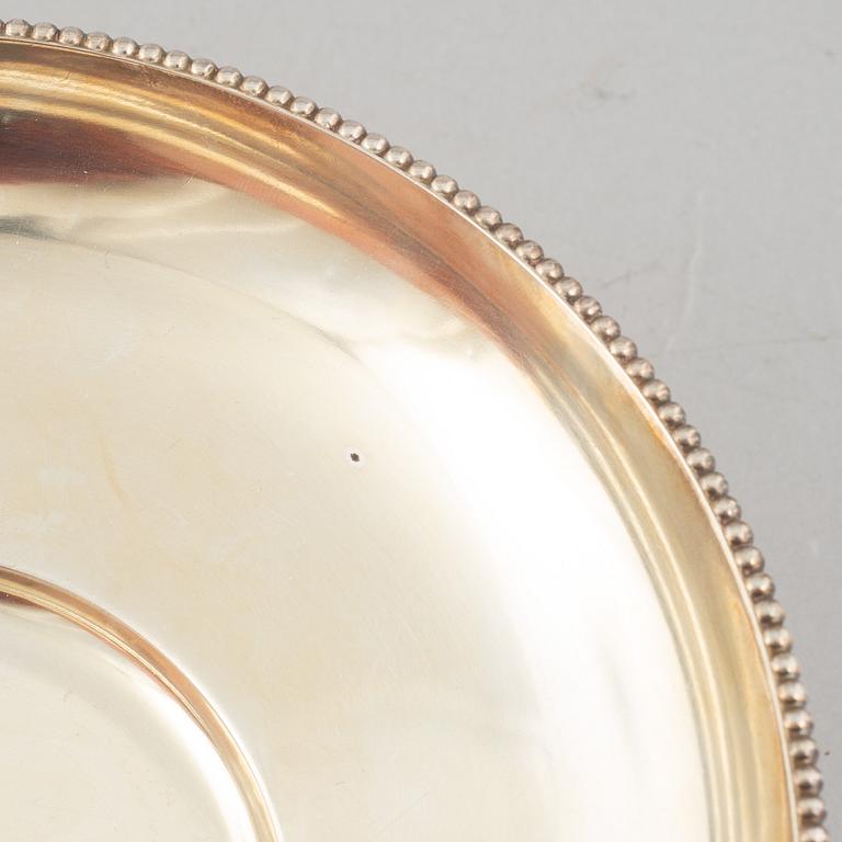 A silver bowl, Swedish import marks of Axel Larson, Helsingborg 1914.