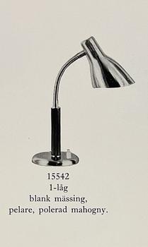 Harald Notini, a table light, model "15542", Arvid Böhlmarks Lampfabrik, 1950s.