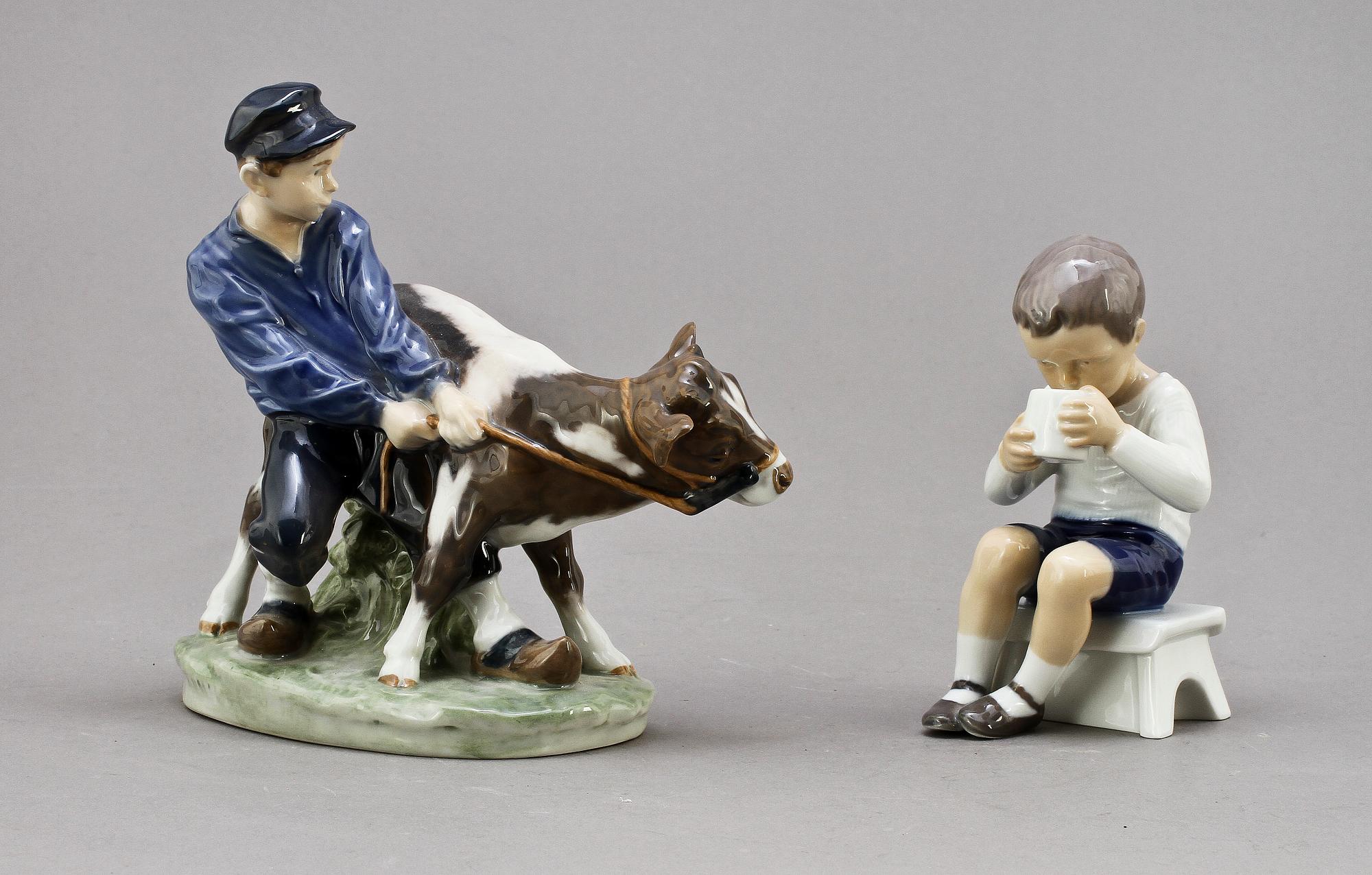 FIGURINER, två st, porslin,  Royal Copenhagen samt Bing & Gröndahl, 1900-tal.