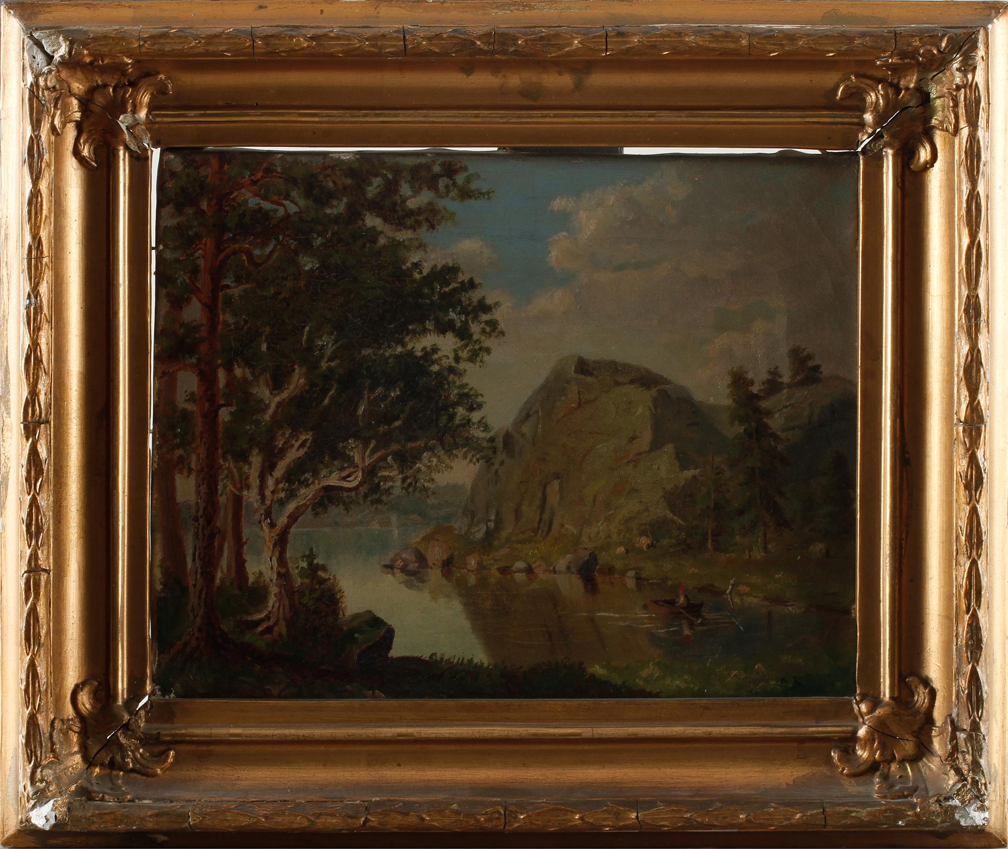 OKÄND KONSTNÄR, 2 st, oljor på duk, 1800-talets andra hälft.