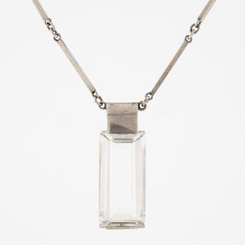 Collier, Stigbert, silver med bergkristall.