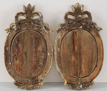 SPEGELLAMPETTER, ett par, gustaviansk stil, kring sekelskiftet 1900.