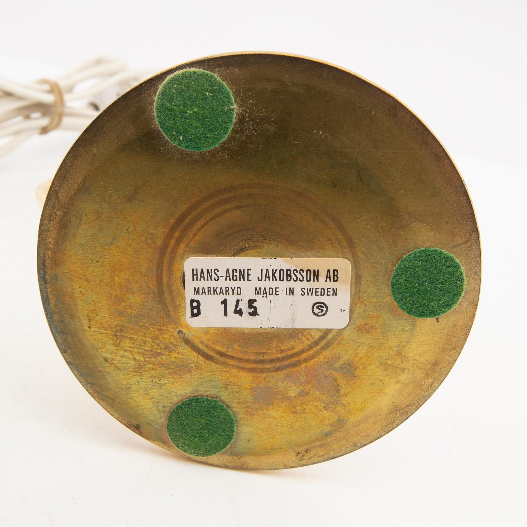 Hans-Agne Jakobsson, table lamp model "B 145" Markaryd, late 20th century.