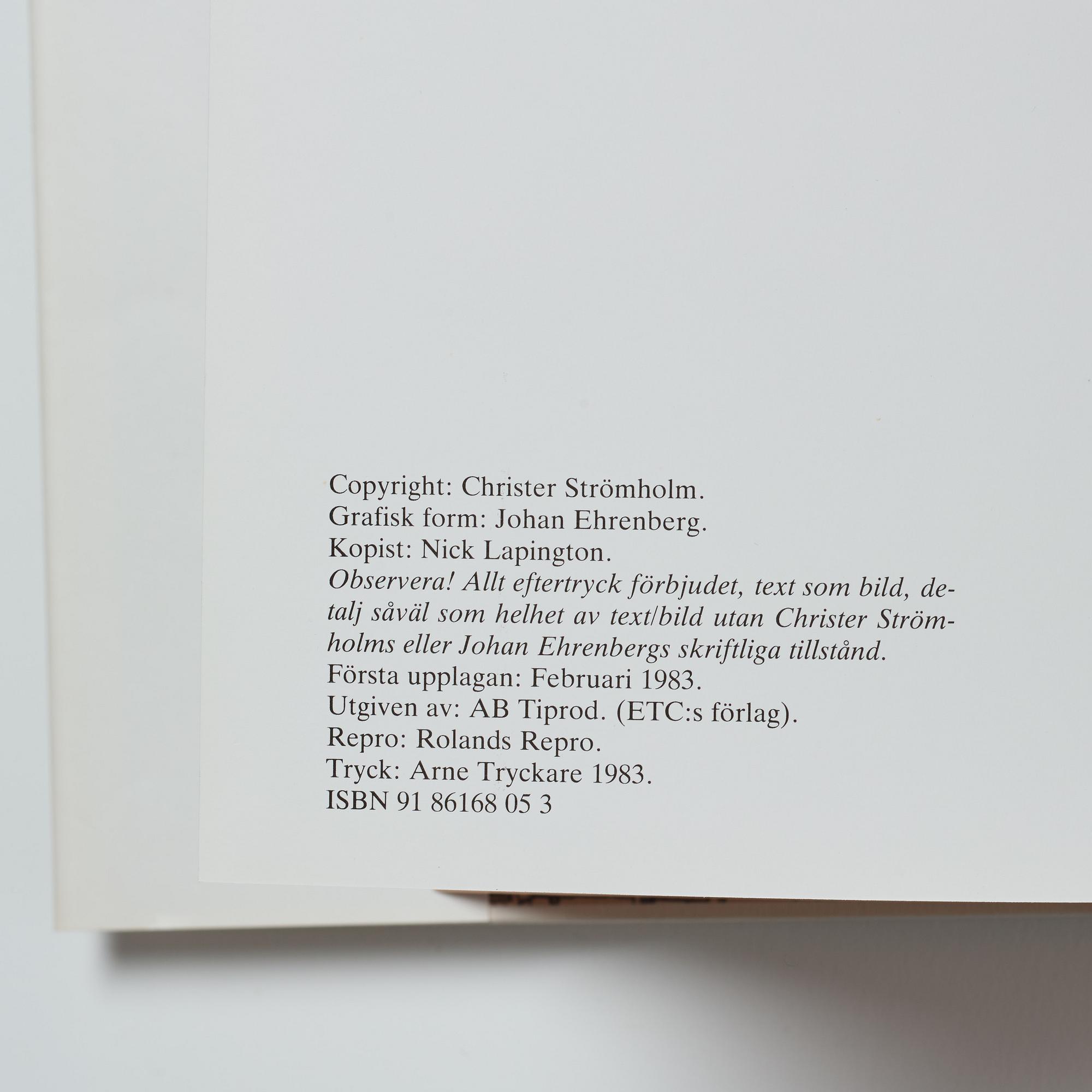 Christer Strömholm, book Vännerna från Place Blanche first edition.