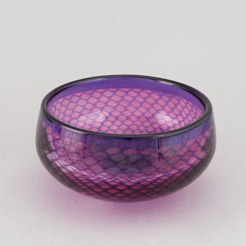 Sven Palmqvist, a signed glass vase and bowl, 'Kraka', Orrefors.