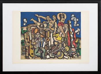 FERNAND LÉGER, after, colour lithographe, from Derrière le Miroir nr 119 1960.