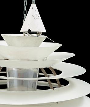 TAKLAMPA "PH Globe". Poul Henningsen för Louis Poulsen, Danmark. Modellen formgiven 1958. Höjd ca 60 cm.