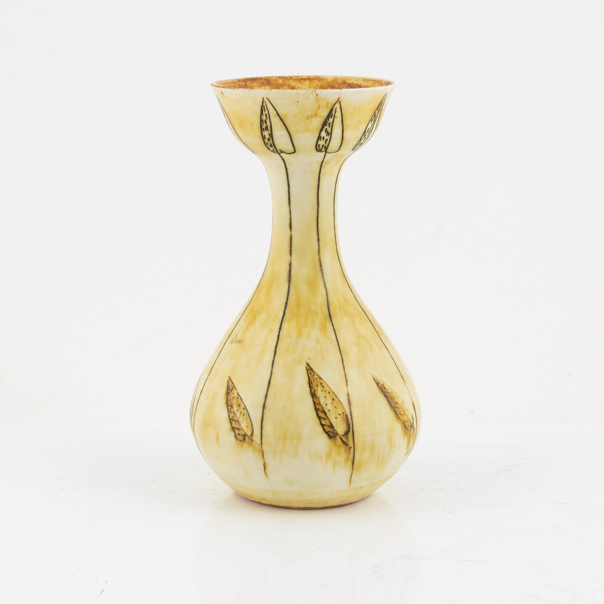 Anders Bruno Liljefors, a stoneware vase, Gustavsberg Studio, Sweden.