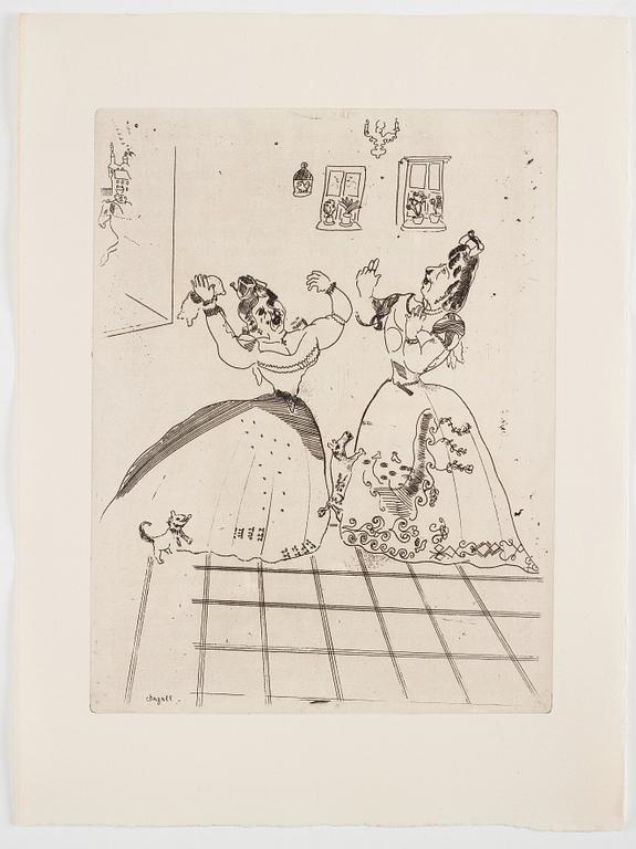MARC CHAGALL, 71 st etsningar ur upplagan om 285 exemplar på Arches/MBM/J. Perrigot-papper, 1923-1948.