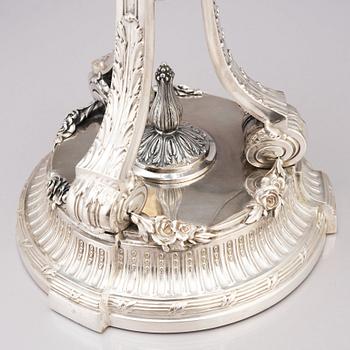 A pair of Swedish silver candelabras, CH Hallberg, Stockholm 1907.