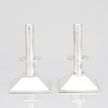 Bengt Liljedahl, a pair of sterling candlesticks, Stockholm 2002.