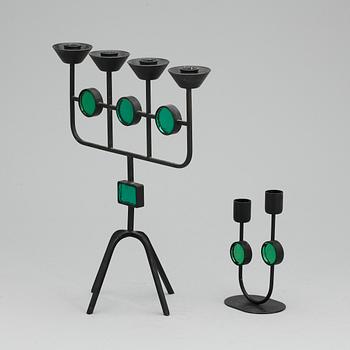 KANDELABRAR, 2 st, Gunnar Ander, Ystad Metall, 1900-talets andra hälft.