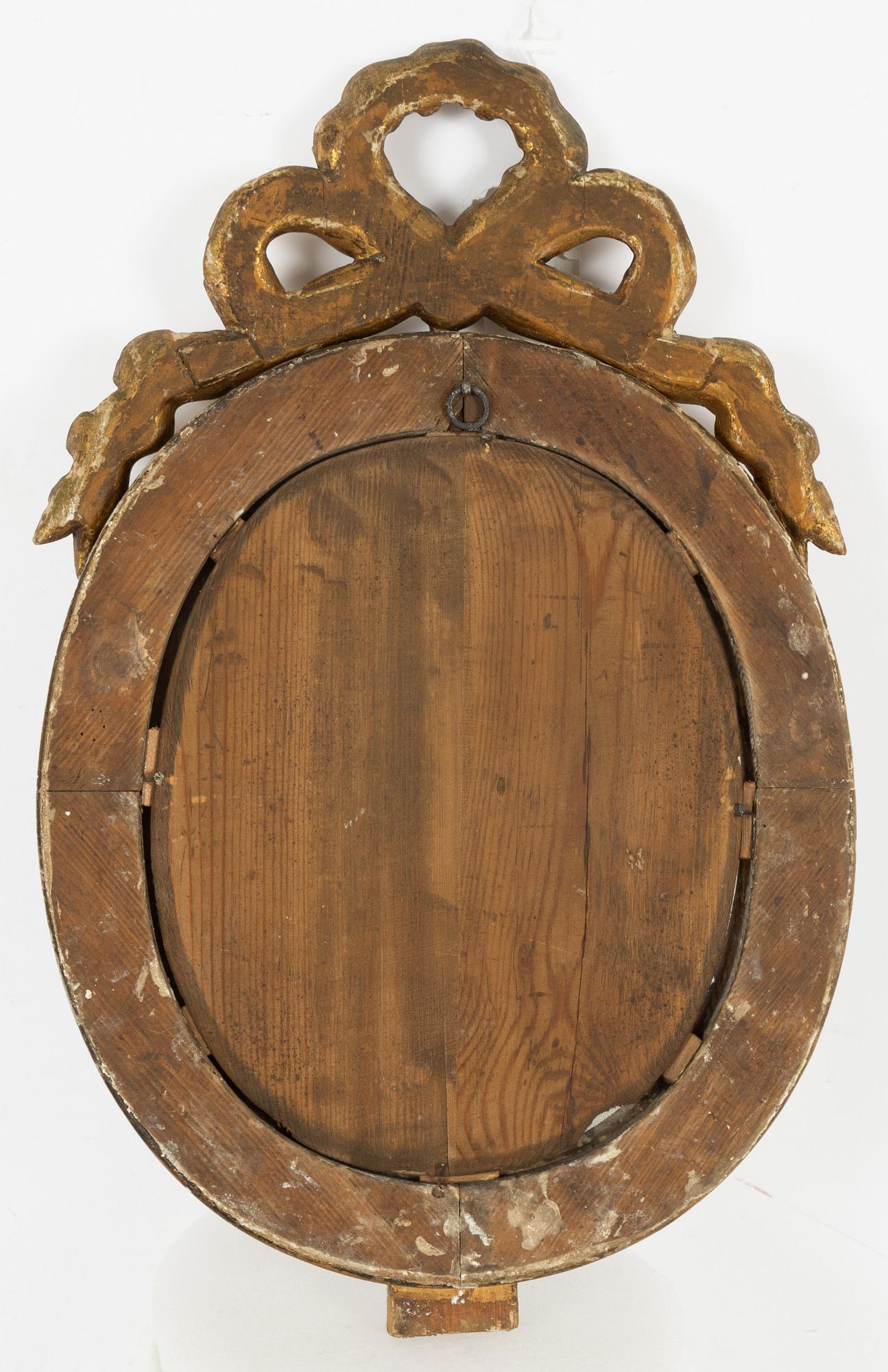 Spegellampetter, ett par, för ett ljus, Sverige, omkring år 1800, Sengustavianska.