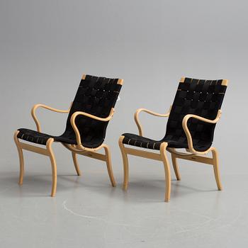 FÅTÖLJER, ett par, "Mina" Bruno Mathsson.