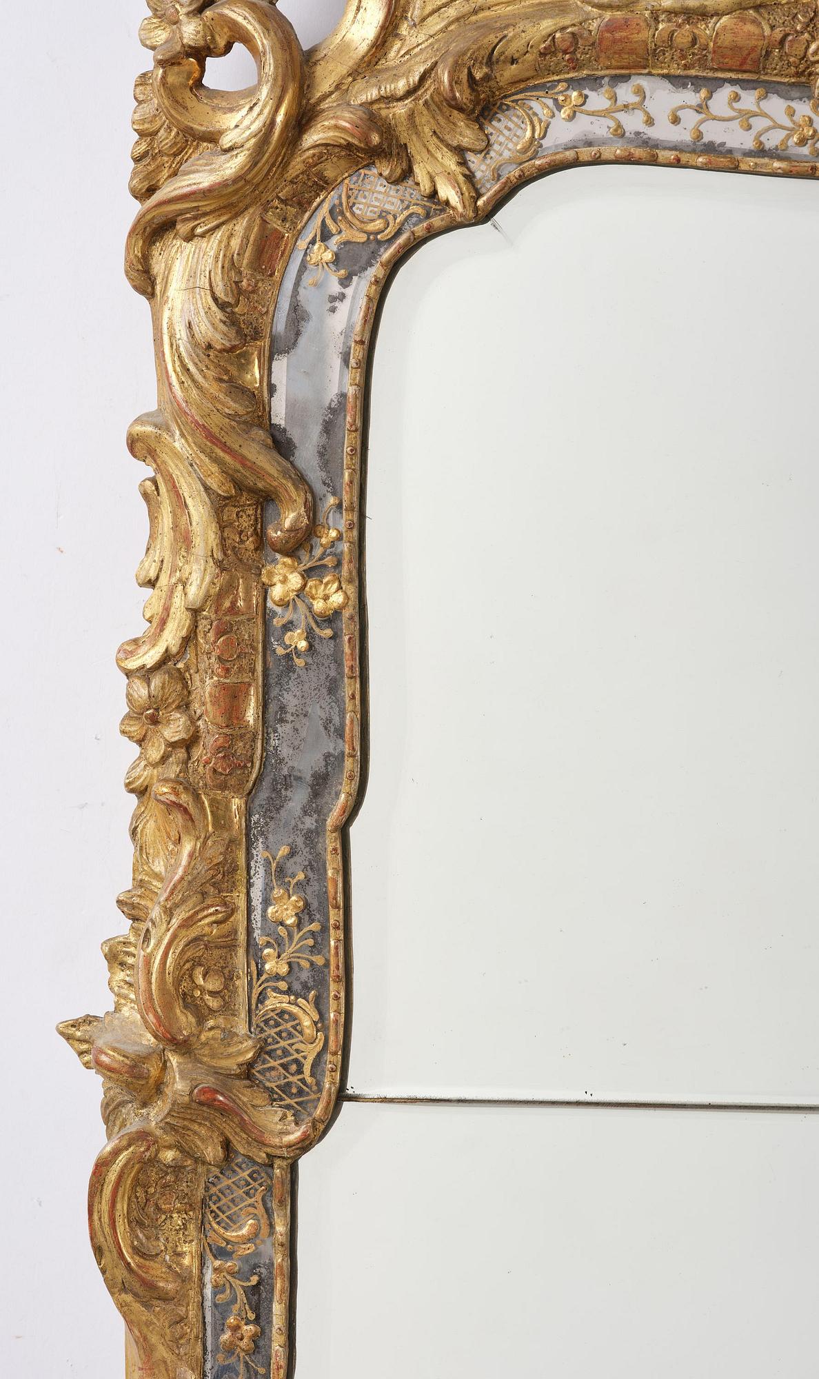 A Swedish Rococo mirror.