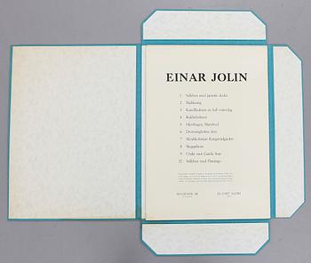 EINAR JOLIN, mapp, 10 st färglitografier, signerad och numrerade 339/360, AH Grafik AB Stockholm.