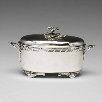 Hans Ekeström, bonbonniere, silver, Hälsingborg 1777. Gustaviansk.