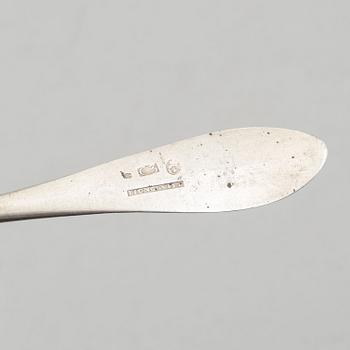 A set of six Swedish silver spoons, mark of Magnus Ljungqvist, Kristianstad 1809-1812.