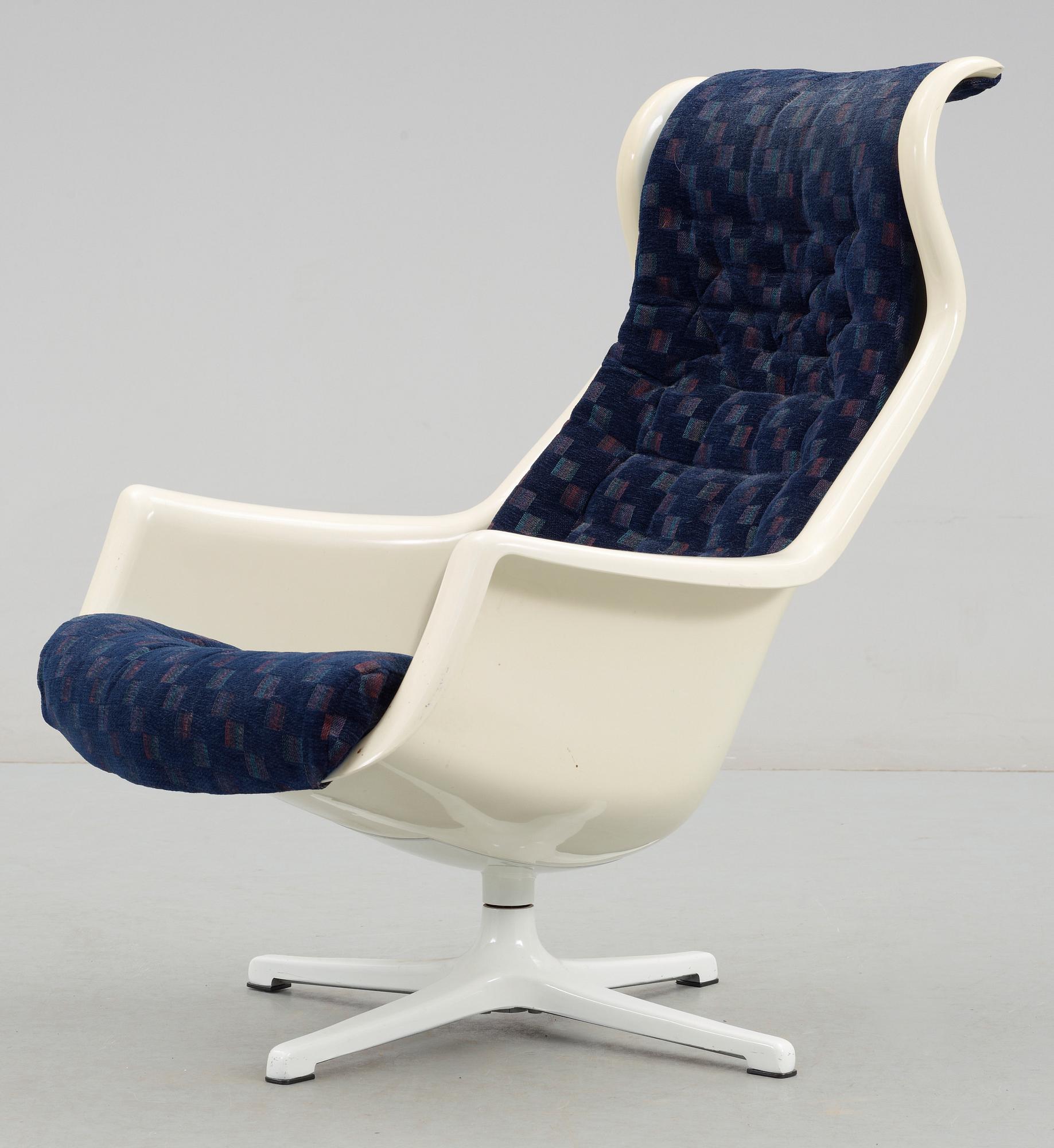 FÅTÖLJ, "Galaxy", Alf Svensson och Yngvar Sandström för Dux Möbler, Malmö. 1970-tal.