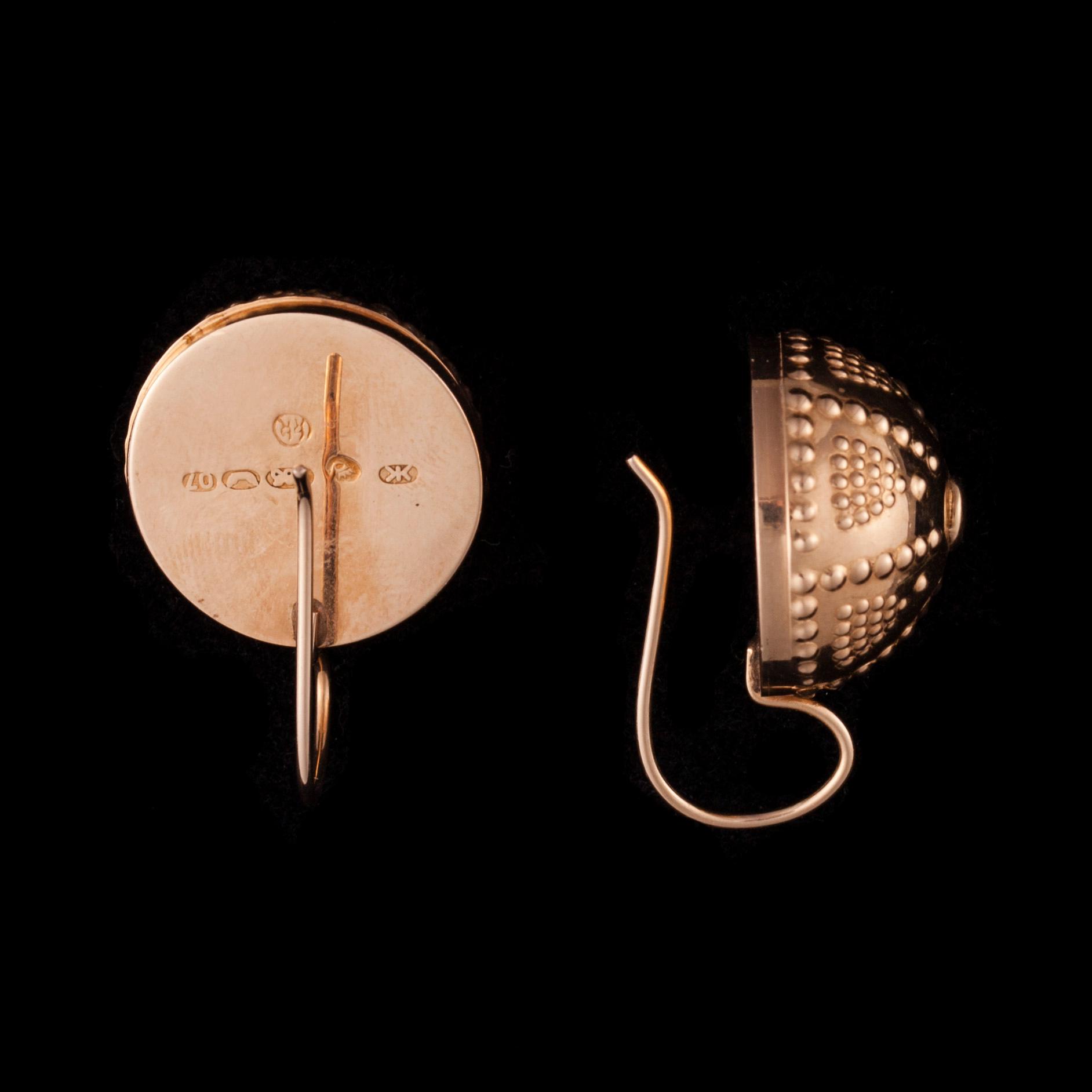 ÖRHÄNGEN, 14K guld, Kalevala Koru 1967. Vikt 9 g.