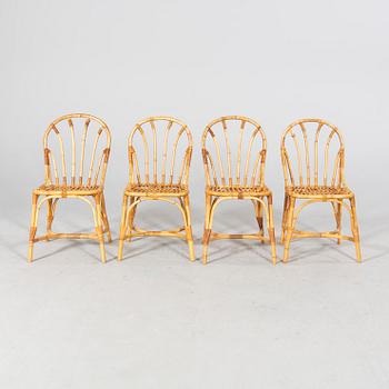 Josef Frank, a set of four model '1164' chairs, Firma Svenskt Tenn, Sweden.