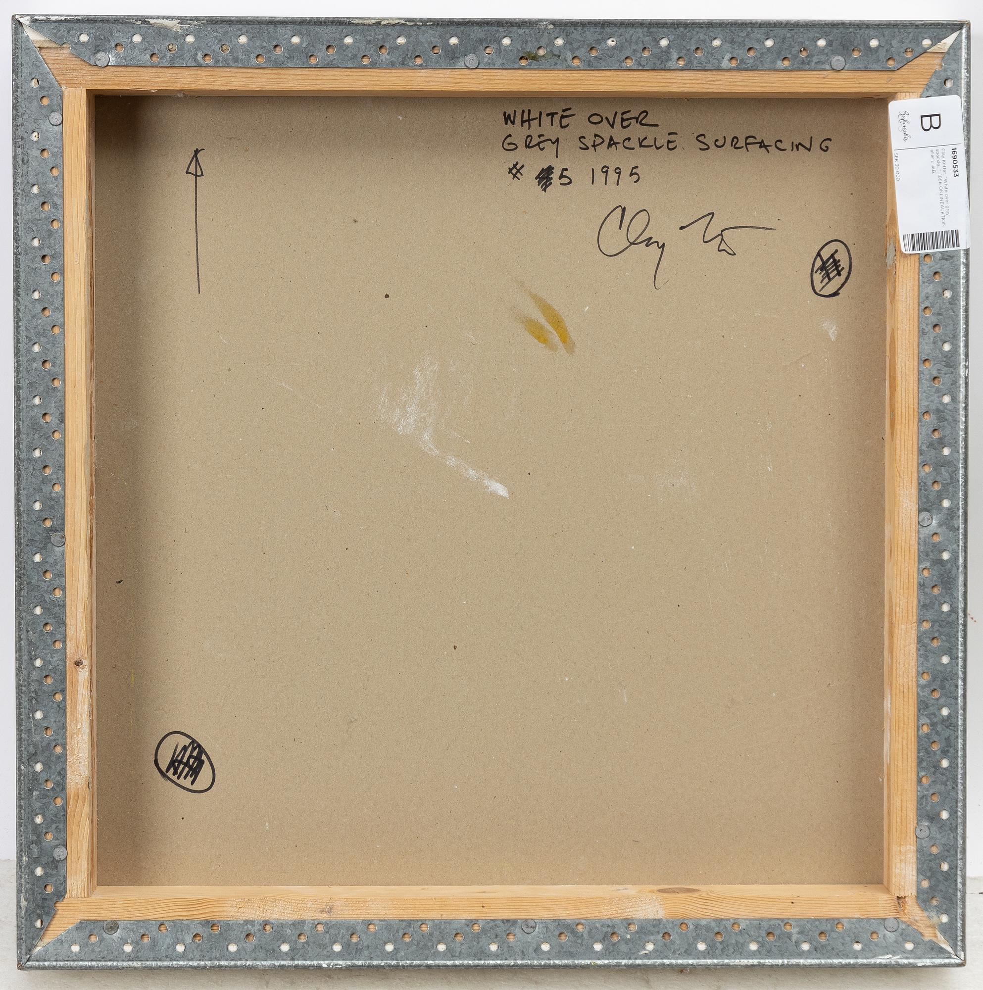 Clay Ketter, "White Over Grey Spackle Surfacing #5".