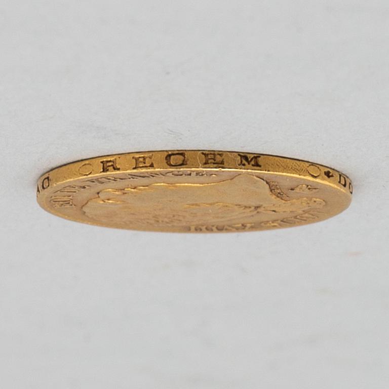 A 1820 gold coin, 20 francs, Louis XVIII, ref KM#712.1.