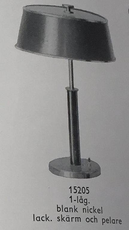 Harald Notini, a table lamp, model "15205", Arvid Böhlmarks Lampfabrik 1930s.