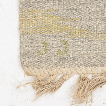 Judith Johansson a carpet, "Höstkastanj", flat weave, c. 242 x 167 cm, signed JJ.