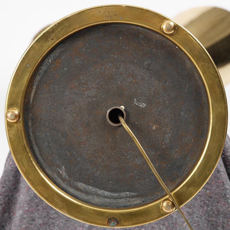 Carl-Axel Acking, a brass floor lamp model "2645", Bröderna Malmströms Metallvarufabrik, Malmö, 1940s-50s.