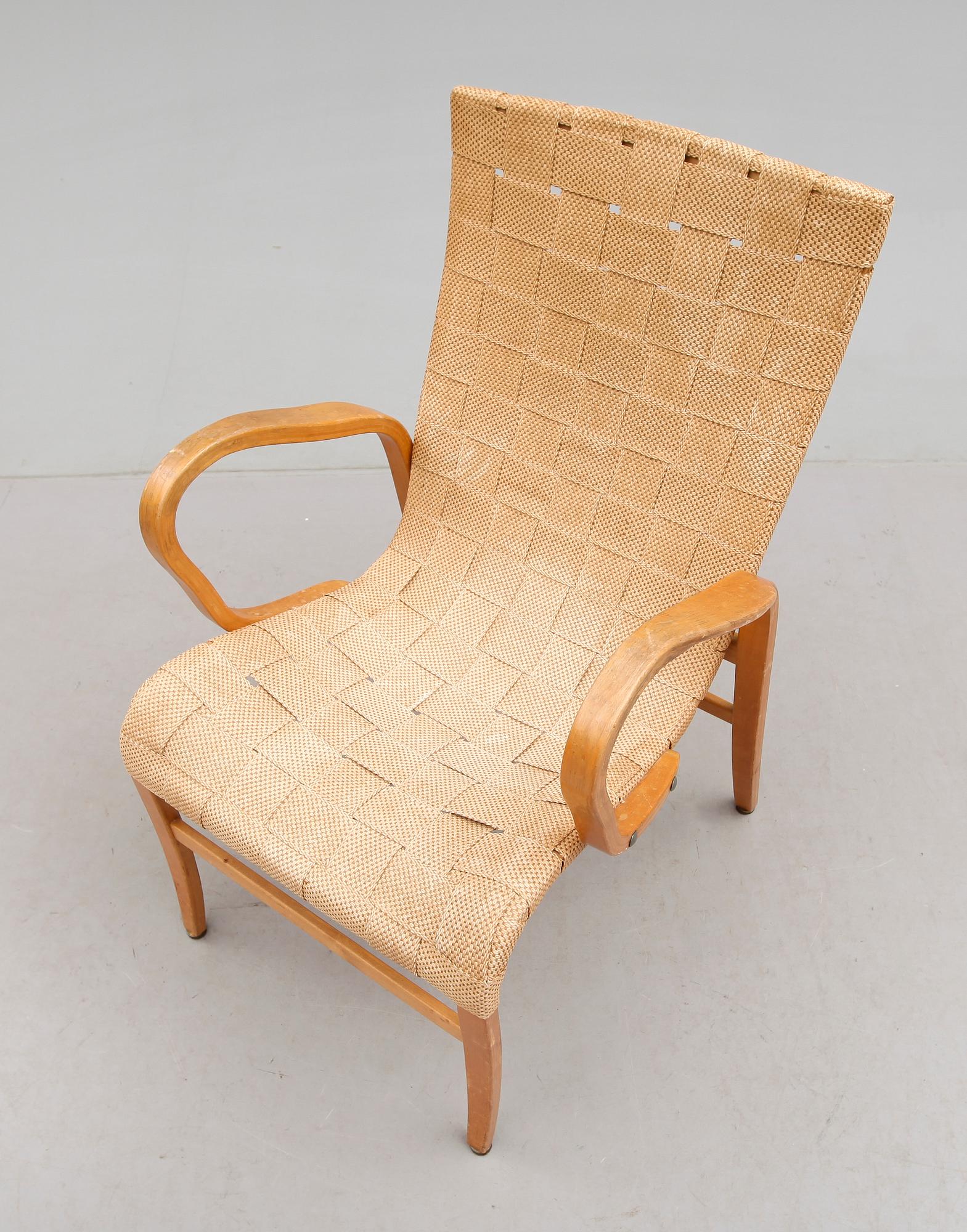 FÅTÖLJ, märkt ECÅ möbler, 1900-talets andra hälft.