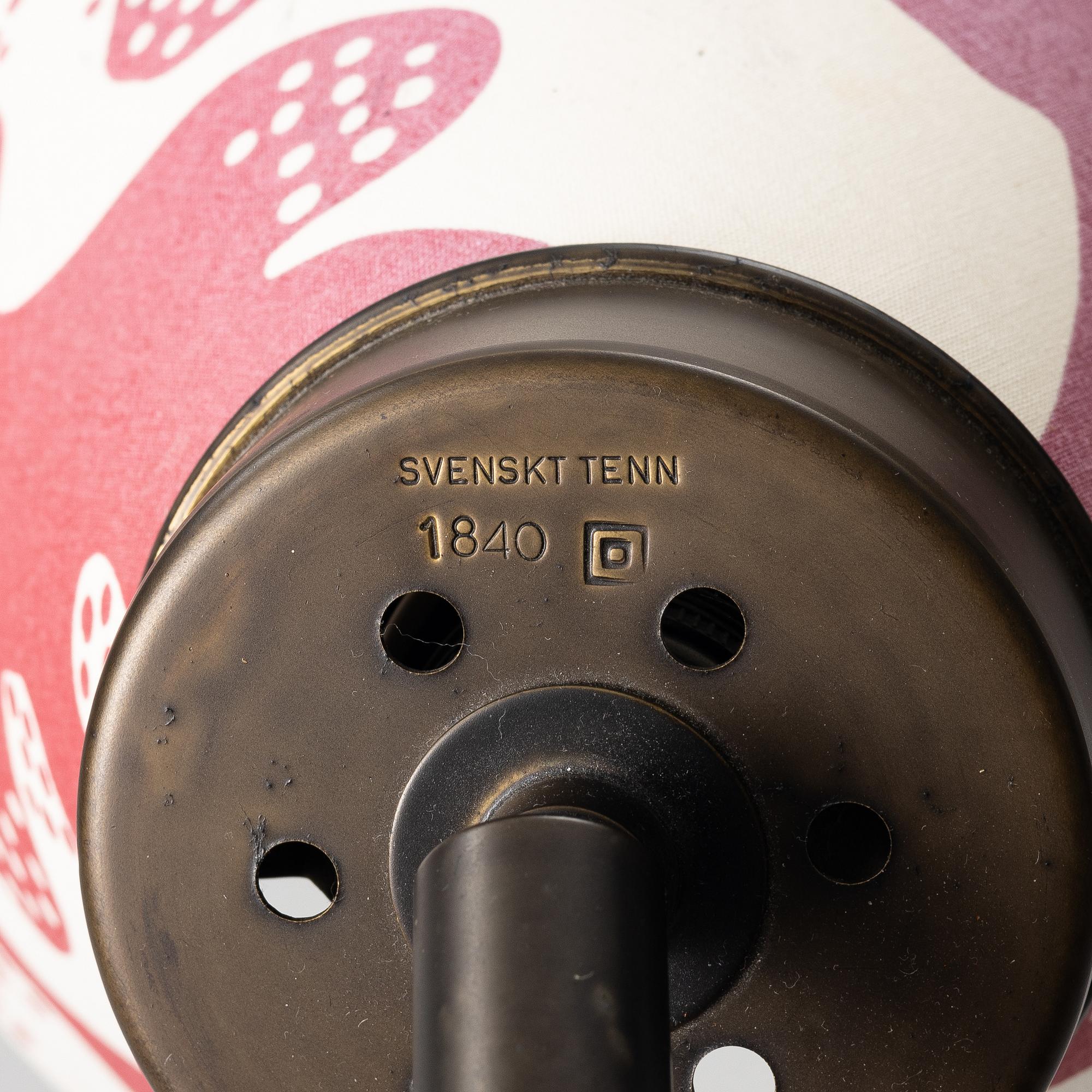 Josef Frank, a model '1840' floor lamp, Firma Svenskt Tenn.