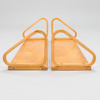 ALVAR AALTO, hyllyjä, 2 kpl, 112B, Artek 1900-luvun puoliväli.
