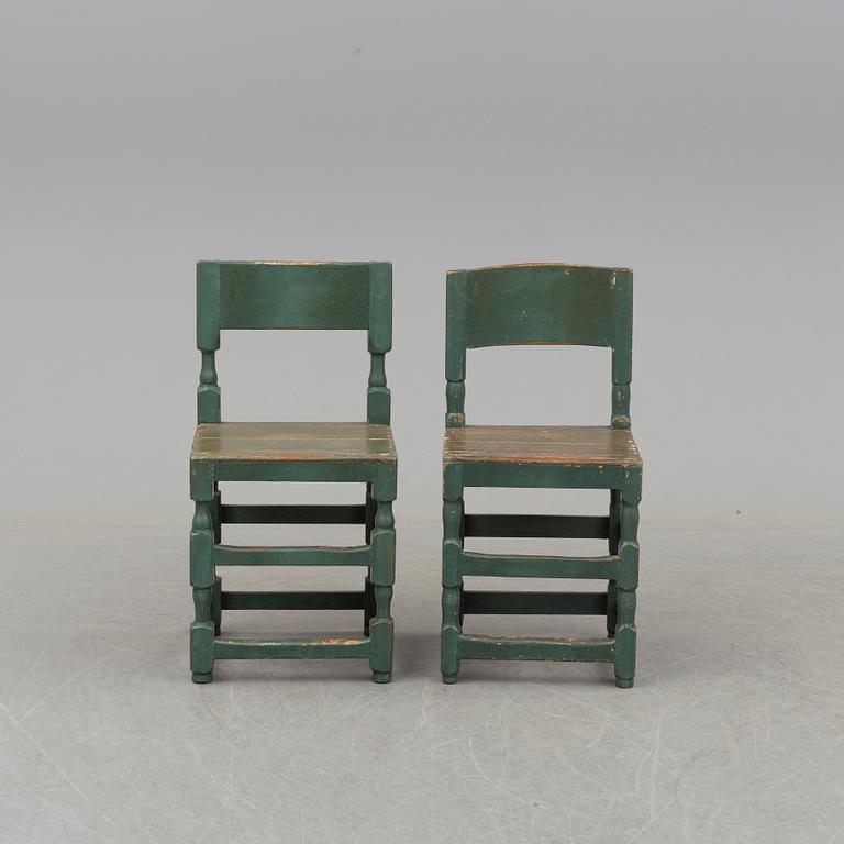 Eight 19th century chairs.