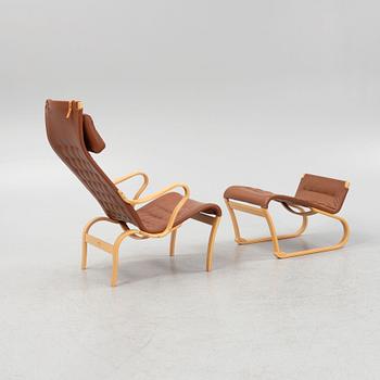 Bruno Mathsson, a 'Miranda' armchair with ottoman, Mathsson International.