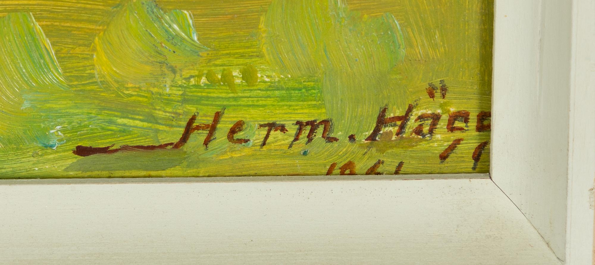 Herman Hägg, 2 st, motiv från Stora Rör Öland.