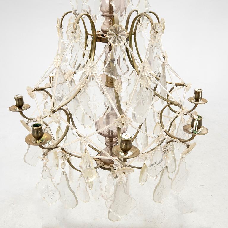 Chandelier in Baroque Style, First Half of the 20th Century.